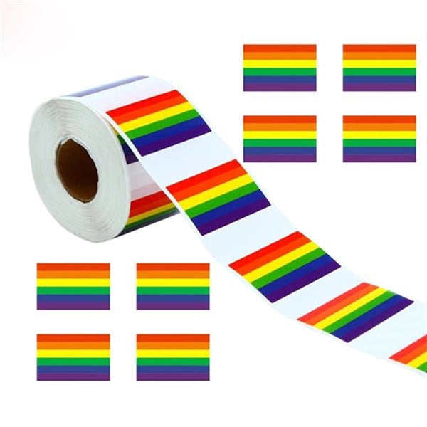 500Pcs/Roll Rainbow LGBT Gay Pride Temporary Stickers