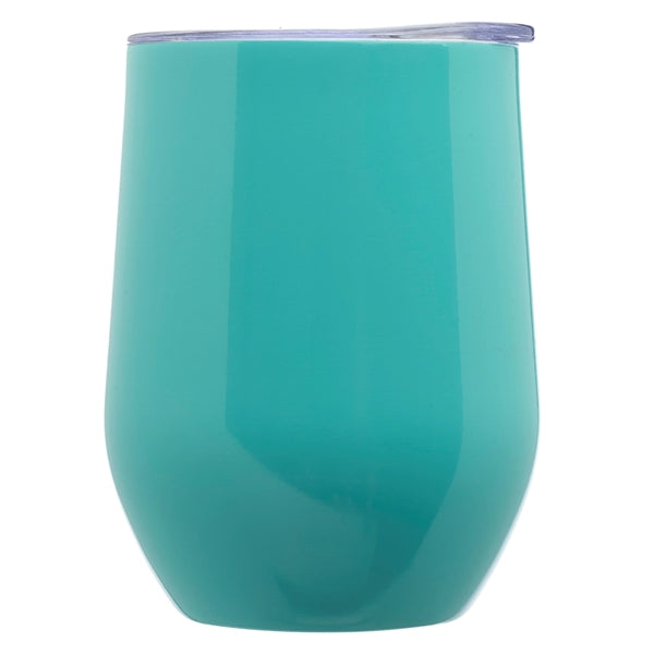 11 Oz. Double Wall Largo Stemless Glass W/ Lid