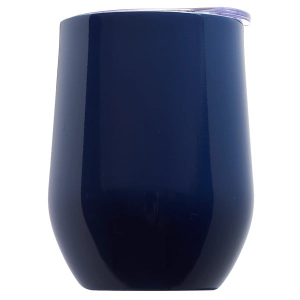 11 Oz. Double Wall Largo Stemless Glass W/ Lid
