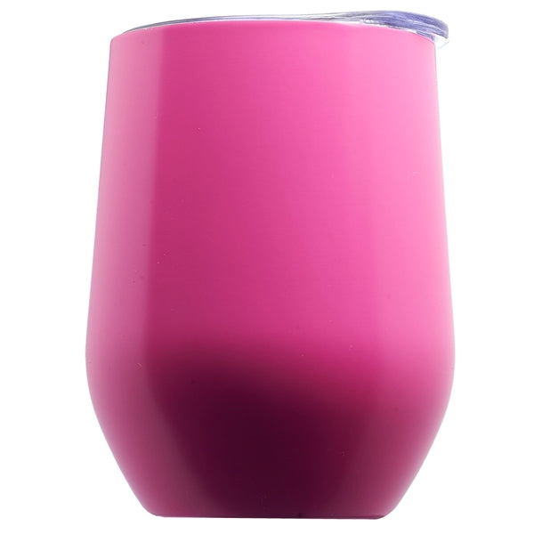 11 Oz. Double Wall Largo Stemless Glass W/ Lid