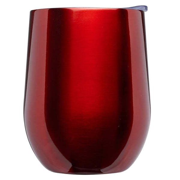 11 Oz. Double Wall Largo Stemless Glass W/ Lid