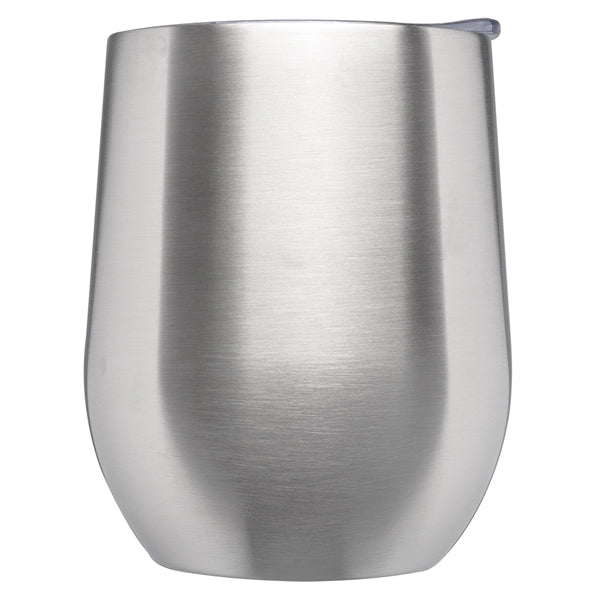 11 Oz. Double Wall Largo Stemless Glass W/ Lid