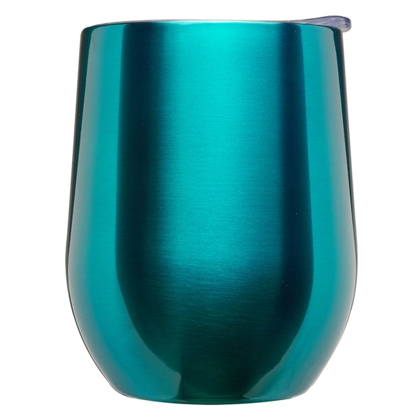 11 Oz. Double Wall Largo Stemless Glass W/ Lid