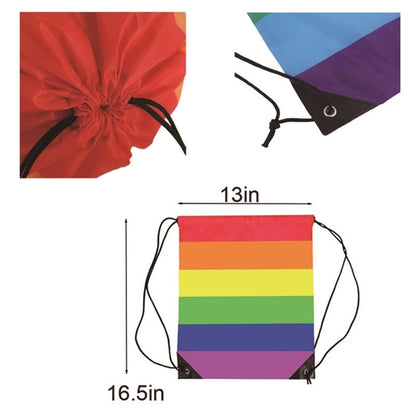 Pride Love Gay LGBTQIA Rainbow Drawstring Bag