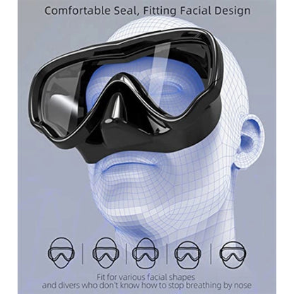 Swim Goggles Adult with Nose Cover, Clear Diving Mask Wide