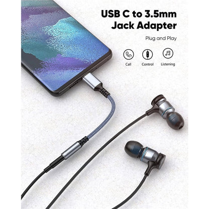 USB Type C to 3.5mm Female Headphone Jack Adapter