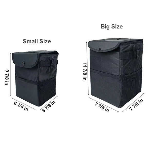 Foldable Car Trash Bag with Lid Hanging Waterproof Can
