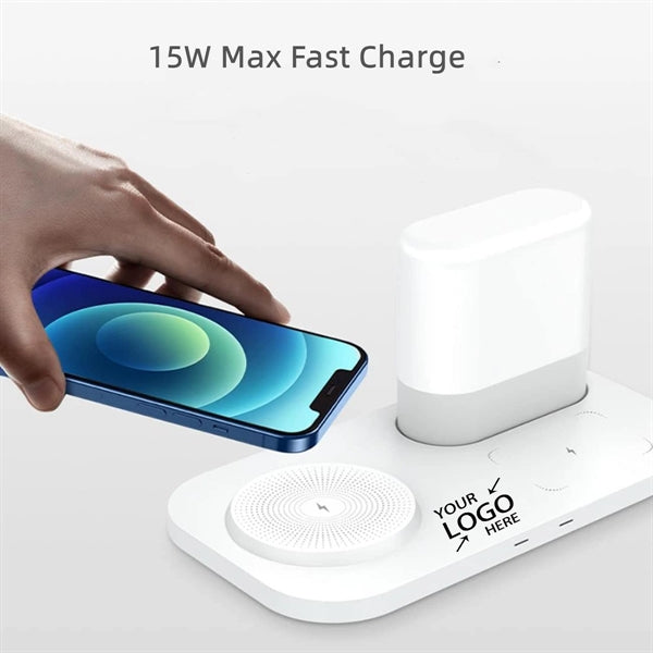 15W 4 in 1 Night Light Wireless Charging Station
