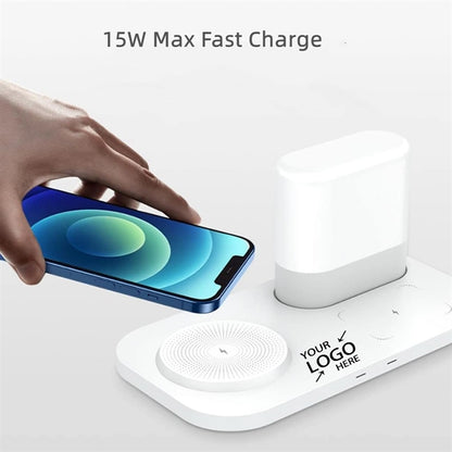 15W 4 in 1 Night Light Wireless Charging Station