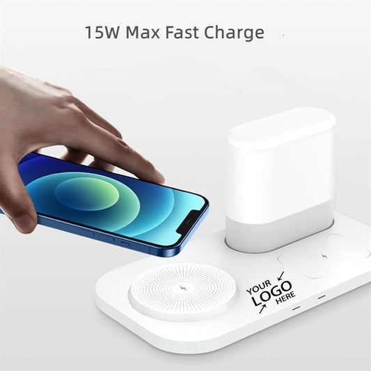 15W 4 in 1 Night Light Wireless Charging Station