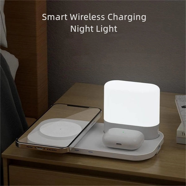 15W 4 in 1 Night Light Wireless Charging Station