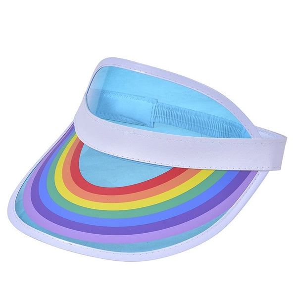 Clear Rainbow PVC Sun Visor