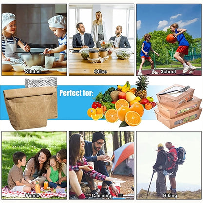 Insulated Waxed Canvas Lunch Bag