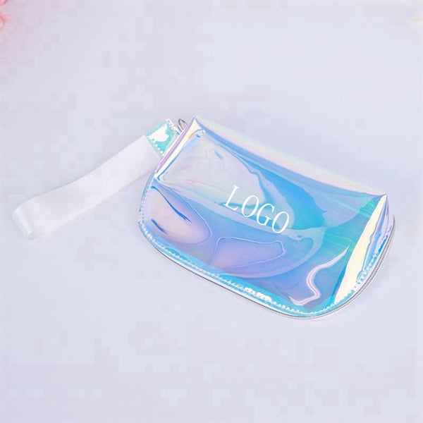 Holographic Makeup Bag With Lanyard