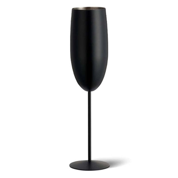 8OZ Stainless Steel Champagne Glasses Metal Stemmed Flutes