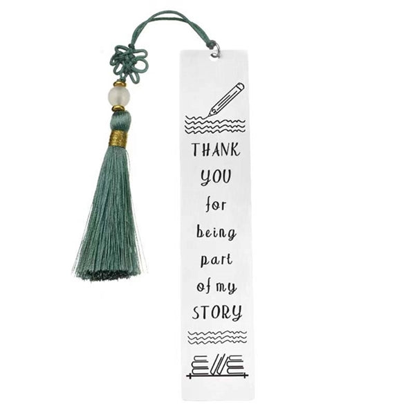 Titanium Steel Engraved Inspirational Bookmarks