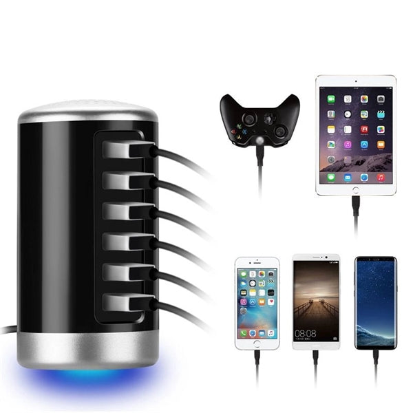 Universal 6 USB Ports Desktop Charging Station Hub