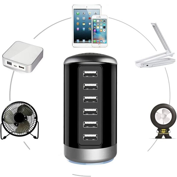 Universal 6 USB Ports Desktop Charging Station Hub