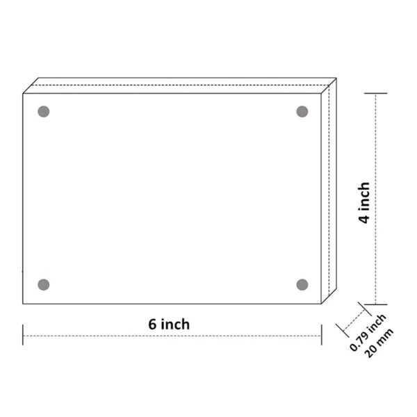 Magnetic Acrylic Phote Frame 4"x6"