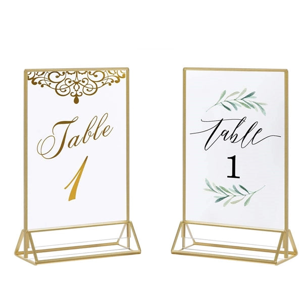 Gold Acrylic Sign Holder 5"x7"