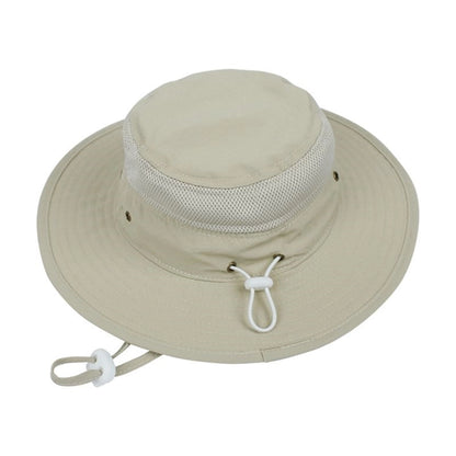 Outdoor Wide Brim Kid Sun Bucket Safari Mesh Hat