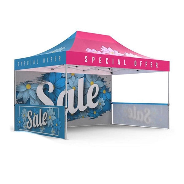 Trade Show Tent With Back Full  And Two Half Walls