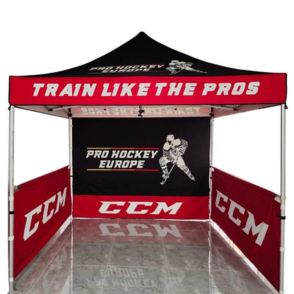 Trade Show Tent With Back Full  And Two Half Walls