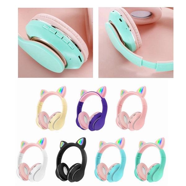 Cute Cat Ears Wireless On-Ear Headphones