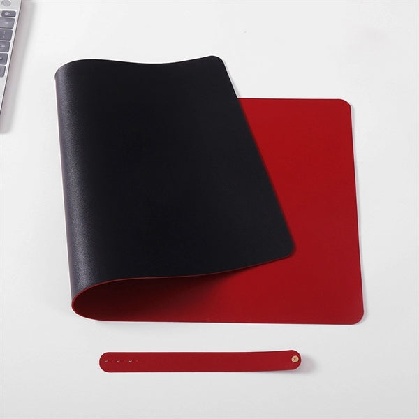 Office Large Leather Computer Desk Pad With Strap