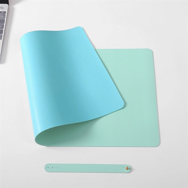 Office Large Leather Computer Desk Pad With Strap