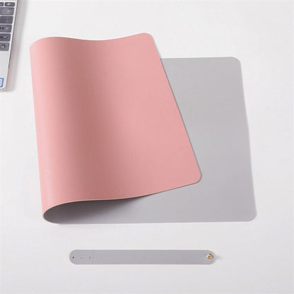 Office Large Leather Computer Desk Pad With Strap