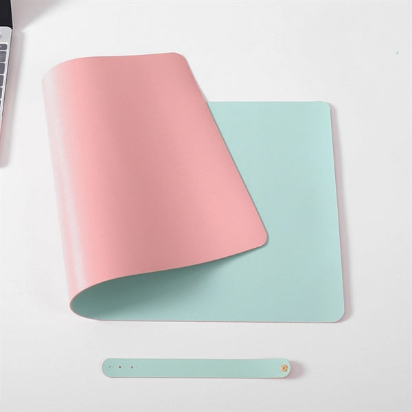 Office Large Leather Computer Desk Pad With Strap