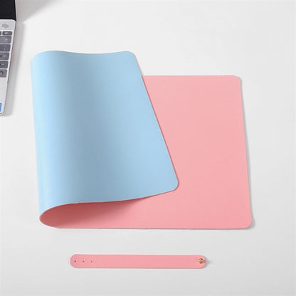 Office Large Leather Computer Desk Pad With Strap