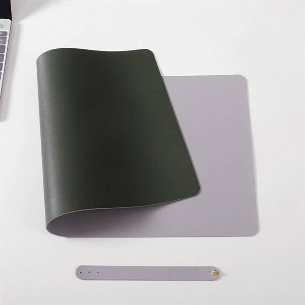 Office Large Leather Computer Desk Pad With Strap