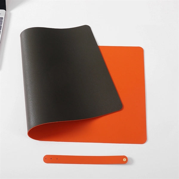 Office Large Leather Computer Desk Pad With Strap