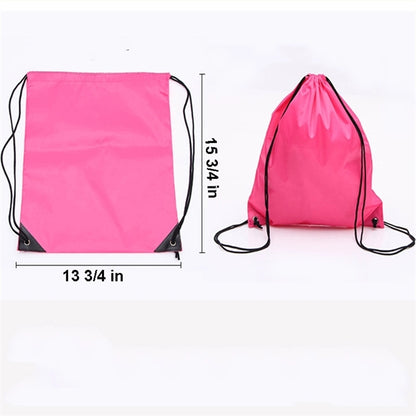 210D Drawstring Backpack Foldable Sports Gym Tote Bag