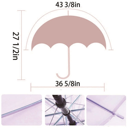 PVC Gradient Clear Solid Color Umbrella