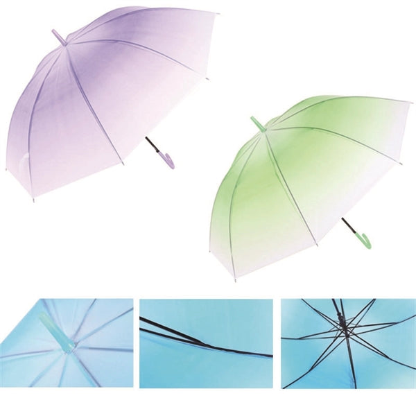 PVC Gradient Clear Solid Color Umbrella