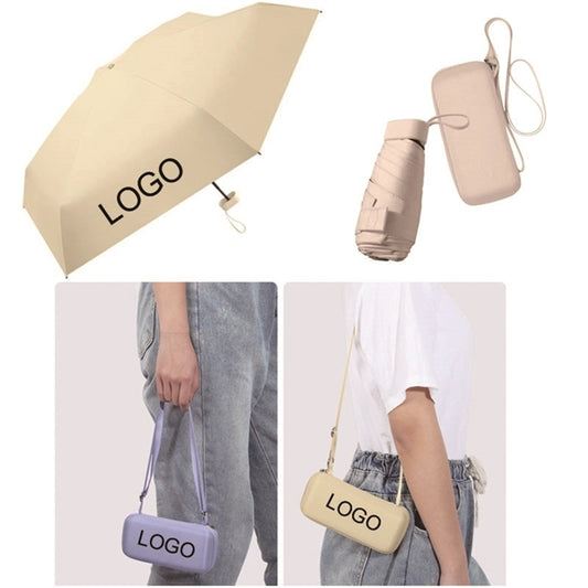 40" Full Color Arc Telescopic Folding Pocket Umbrella W/Bag