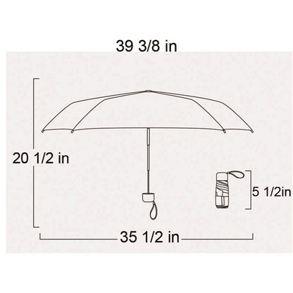 40" Full Color Arc Telescopic Folding Pocket Umbrella W/Bag
