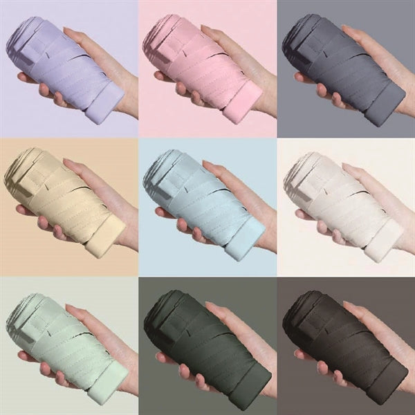 40" Full Color Arc Telescopic Folding Pocket Umbrella W/Bag