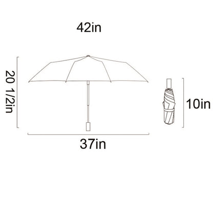 42" Full Color Arc Manual Telescopic Folding Umbrella