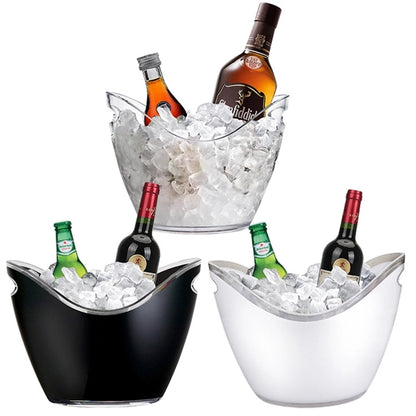Plastic Oval Ice Buckets For Beer Bottle