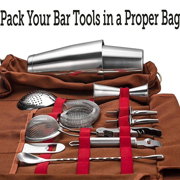 Bartender Kit 17 Set With Carrying Bag