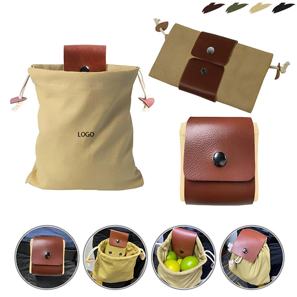 Canvas Foraging Bag Pouch for Hiking