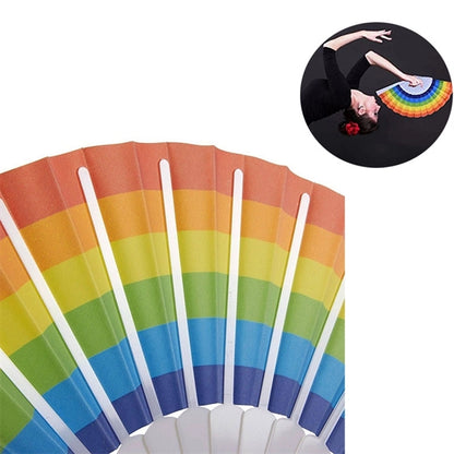 Rainbow Pride Folding Hand Fan