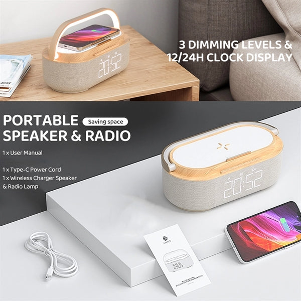 Digital Alarm Clock Wireless Speaker