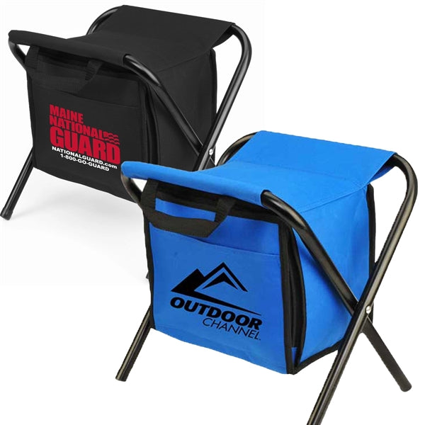 Portable Insulated Folding Cooler Stool, Holds 225lbs