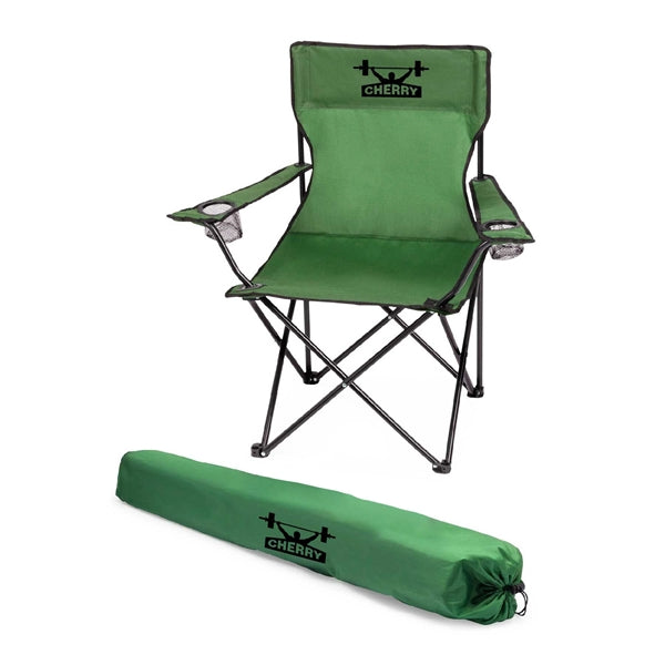 Portable Folding Chair w/ Cup Holders&Carry Bag,Holds 300lbs