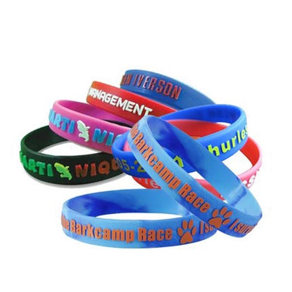3/4 inch Embossed Printed Wristband-A